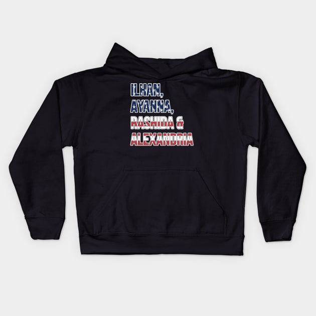 Women in Congress Alexandria Ayanna Ilhan Rashida Kids Hoodie by McNutt